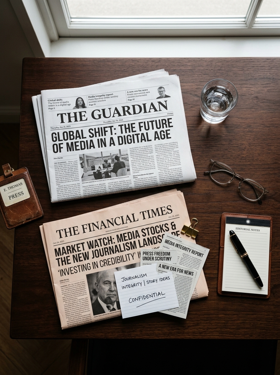 Press and Editorial Journalism Flatlay